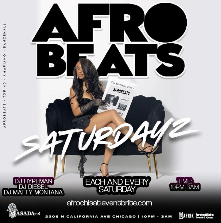 Afrobeats Saturdays: is an electrifying night of music and dance at Masada Nightclub with the hottest tunes in Afrobeats, Amapiano, Dancehall, and RNB.