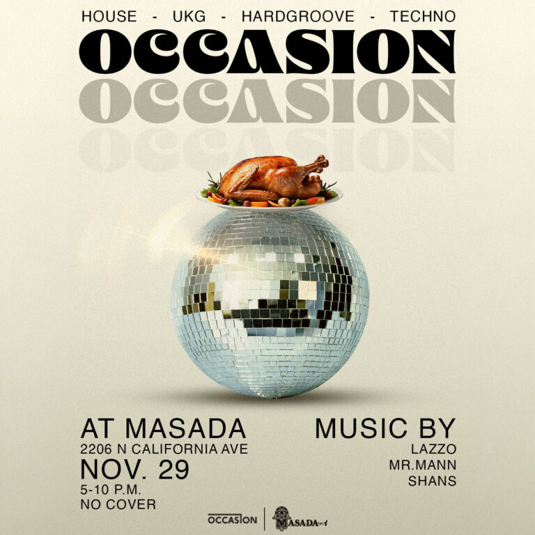 OCCASION at Masada Nightclub.House, UKG, Hardgrooveand Techno music