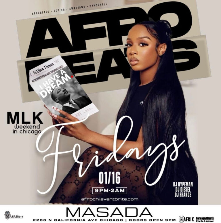 Afobeats Last Friday of the Year at Masada Nightclub with the hottest tunes in Afrobeats, Amapiano, Dancehall, and RNB.
