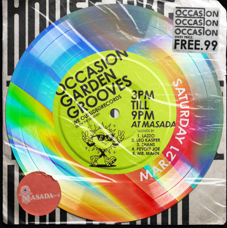 Join us this Saturday, March 21 for Garden Grooves by Occasion, a feel-good outdoor session featuring soulful sounds, great energy, and a perfect spring atmosphere. Music by: Lazzo, Leo Kasper, Shans, Peyote Joe, Mr. Mann