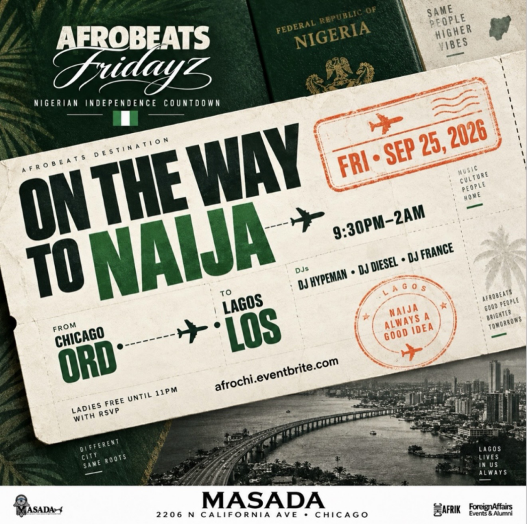 Afobeats Fridayz masada nightclub on the way to Naija Edition