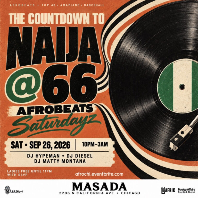 Flyer event for Afrobeats Saturddayz the countdown to Naija